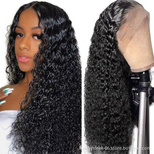 Natural color Brazilian Deep Wave 13x4 Lace Front Human Hair Lace Frontal Wig HD Transparent Raw Human Hair Wigs For Women